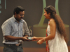 Suhasini felicitating Jacob Jebaraj